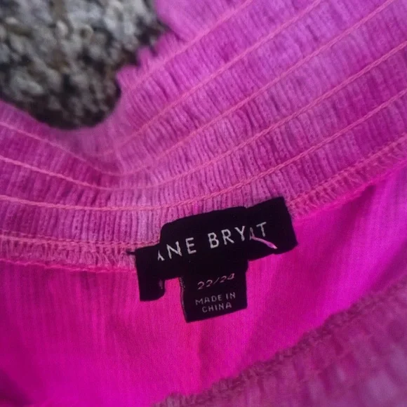 Pink Tie-Dye Off-Shoulder Women's Top - Picture 6 of 7